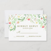 süß-romantisch | Floral Wedding RSVP (Vorderseite)
