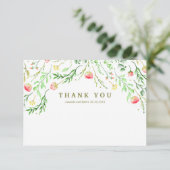 süß-romantisch | Floral Wedding Vielen Dank Dankeskarte (Stehend Vorderseite)
