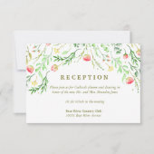 süß-romantisch | Florale Hochzeitsempfang Einladung (Vorderseite)