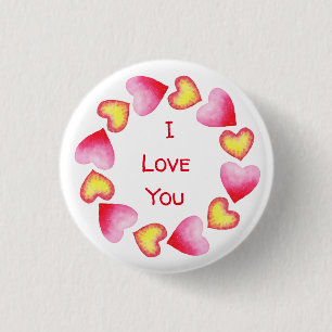 Süß Romantisch Ich liebe dich Valentinstag Button