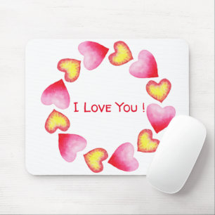Süß Romantisch Ich liebe dich Valentinstag Mousepad