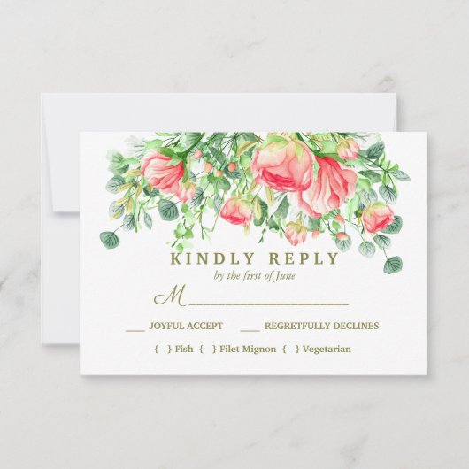 süß-romantisch | UAWG für Blumenzehen RSVP Karte (Vorderseite)