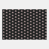 Süß Rosa Grau Schwarz Karneval Zirkus Geschenkpapier Set (Vorderseite 2)