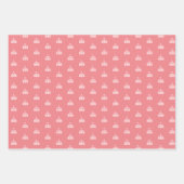 Süß Rosa Grau Schwarz Karneval Zirkus Geschenkpapier Set (Vorderseite)