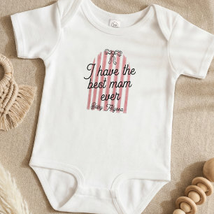Süß Rosa & Weiß Ich Habe Die Beste Mutter Aller Ze Baby Strampler