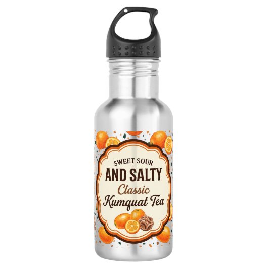 Süß Sauer und Salzig Edelstahlflasche (Vorderseite)