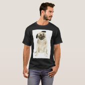 Süß sitzender Mops Hund T-Shirt (Vorne ganz)