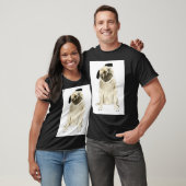 Süß sitzender Mops Hund T-Shirt (Unisex)
