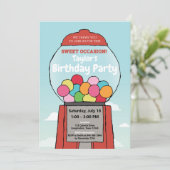 Süß Spaß! Einladungen zum Geburtstag von Gumball (Stehend Vorderseite)