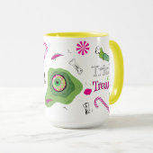 Süß Tod und Bonbons! Trick oder Treat! Zombie Funk Tasse (VorderseiteRechts)