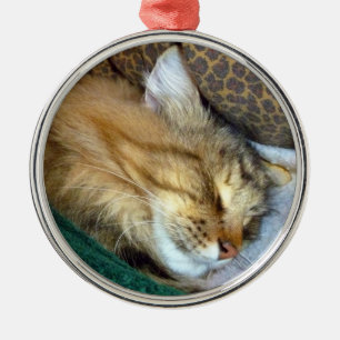 süß träumend silbernes ornament