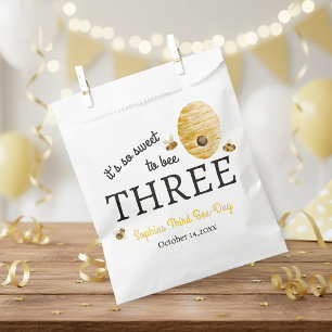 Süß, um drei zu werden, dritter Geburtstag Bienen Geschenktütchen