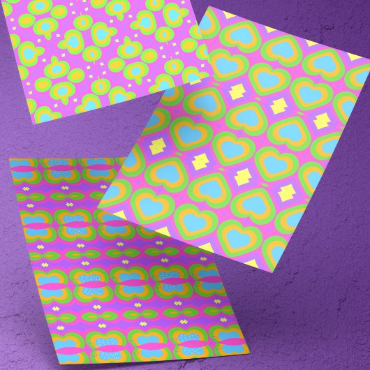 Süß und bunt geschenkpapier set