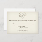 Süß und einfach Beige RSVP Karte (Vorne/Hinten)