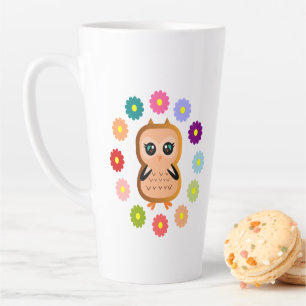 süß und kawaii Eule Wilde Tiere Bunte Hoot Milchtasse