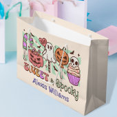 süß und lecker, trick oder creme weiß große geschenktüte