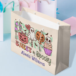 süß und lecker, trick oder creme weiß große geschenktüte