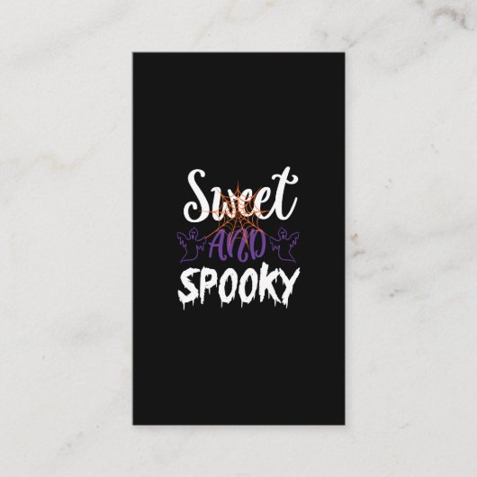 süß und spukhaft visitenkarte (Vorderseite)