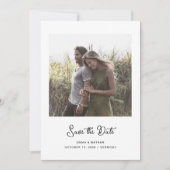Süß und Whimsical | Foto und QR-Code Save The Date (Vorderseite)