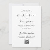 Süß und Whimsical | Foto und QR-Code Save The Date (Rückseite)