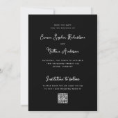 Süß und Whimsical Schwarz | Foto und QR-Code Save The Date (Rückseite)