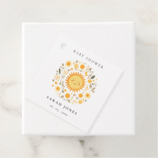 Süß unsere kleine Boho-Sonne Baby Shower Geschenkanhänger
