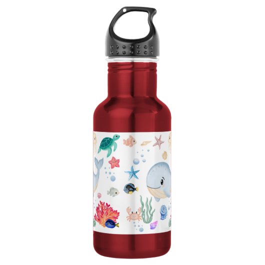 Süß unter Wasser Edelstahlflasche (Vorderseite)