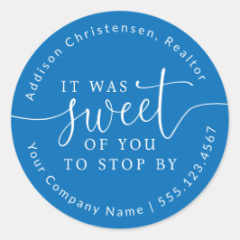 süß von dir, um durch Open House zu stoppen Gefall Runder Aufkleber