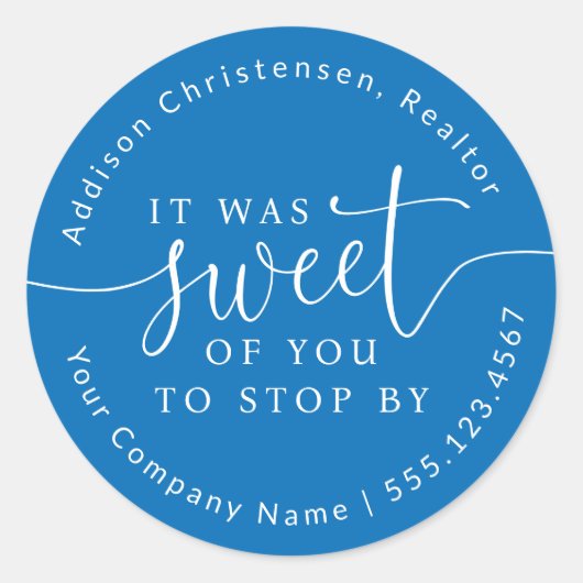 süß von dir, um durch Open House zu stoppen Gefall Runder Aufkleber (Vorderseite)