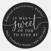 süß von dir, um durch Open House zu stoppen Gefall Runder Aufkleber (Vorderseite)