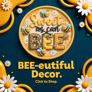 Süß wie Bienenhonig-Wabe Große Wanduhr