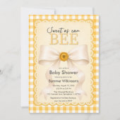 Süß wie Can Bee Baby Shower mit QR-Code Einladung (Vorderseite)