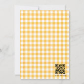 Süß wie Can Bee Baby Shower mit QR-Code Einladung (Rückseite)
