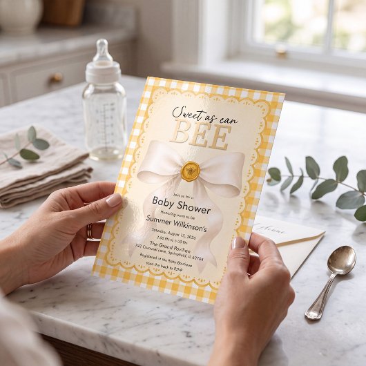 Süß wie Can Bee Baby Shower mit QR-Code Einladung