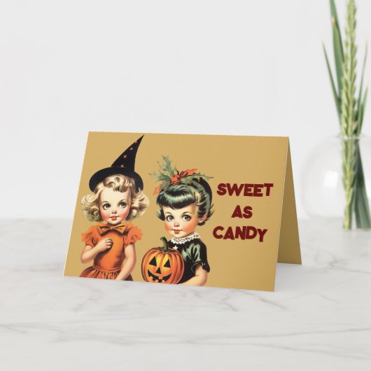 Süß wie Candy Wicked wie Sin Halloween Karte (Vorderseite)