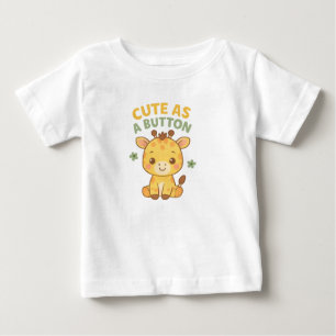 Süß wie ein Knopf – Baby-Giraffen Charme Baby T-shirt