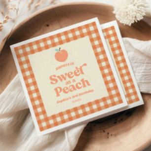 Süß wie ein Pfirsich Frucht Rosa Orange Geburtstag Serviette