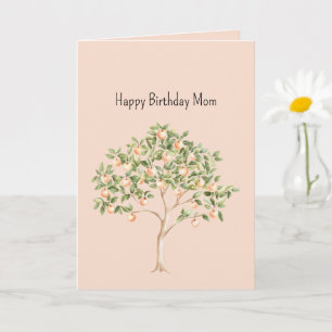 Süß wie ein Pfirsich Schmetterling Geburtstag Mama Karte