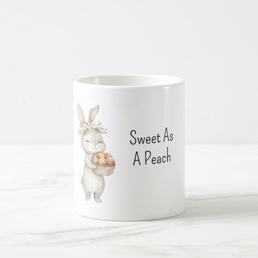 Süß wie ein Pfirsichhase Kaffeetasse (Mittel)
