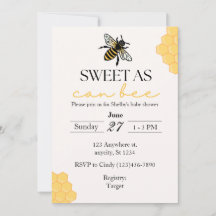 Süß wie eine Biene, Babyshower-Bienenthema-Einladu