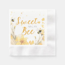 Süß wie eine Biene Dessertserviette
