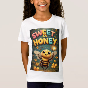 Süß wie Honig: Ansprechende Cartoon-Biene T-Shirt