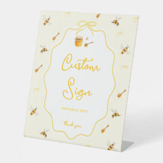 Süß wie Honig Gelbe Honigbiene Baby Shower Custom Sockelschild