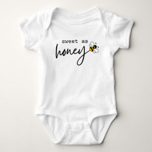 Süß wie Honig Hübsche Biene Minimalistische Schrif Baby Strampler
