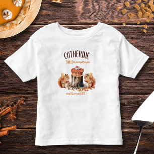 Süß wie Kürbiskuchen Herbstwald Thanksgiving Kleinkind T-shirt
