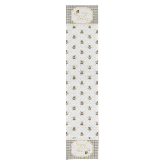 süß wie möglich "BIE" Kurzer Tischläufer (Vorderseite)