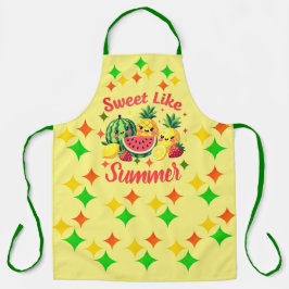 Süß wie sommerliche niedliche Kawaii-Frucht-Küchen Schürze