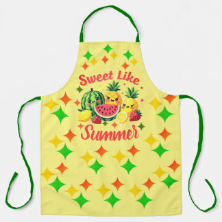 Süß wie sommerliche niedliche Kawaii-Frucht-Küchen Schürze