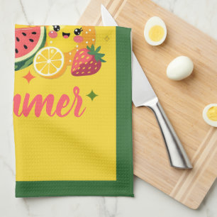 Süß wie sommerliche süße Früchte Tropische Dekor Geschirrtuch