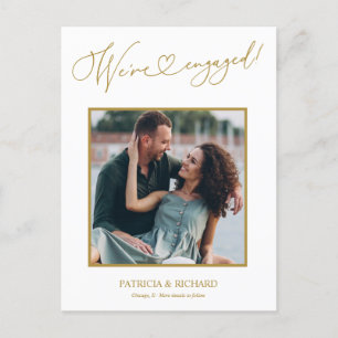 Süß Wir sind verlobt Verlobungsanzeige Foto P Postkarte